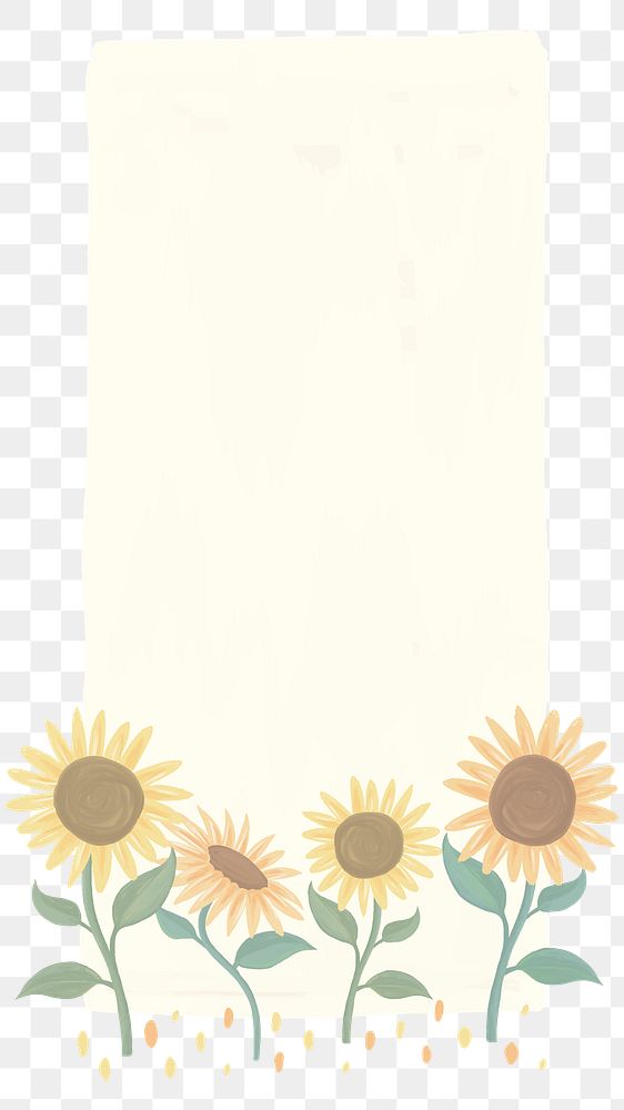 Rectangle sunflower frame transparent png | Free PNG - rawpixel