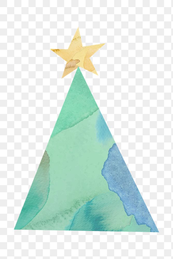 Christmas tree element transparent png