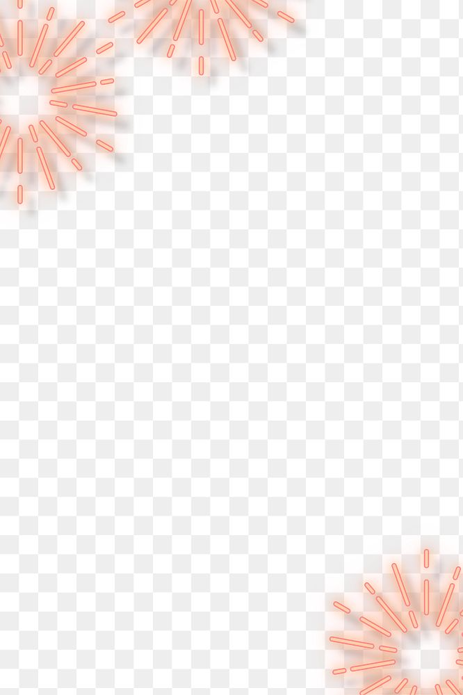 Blank festive neon frame transparent png