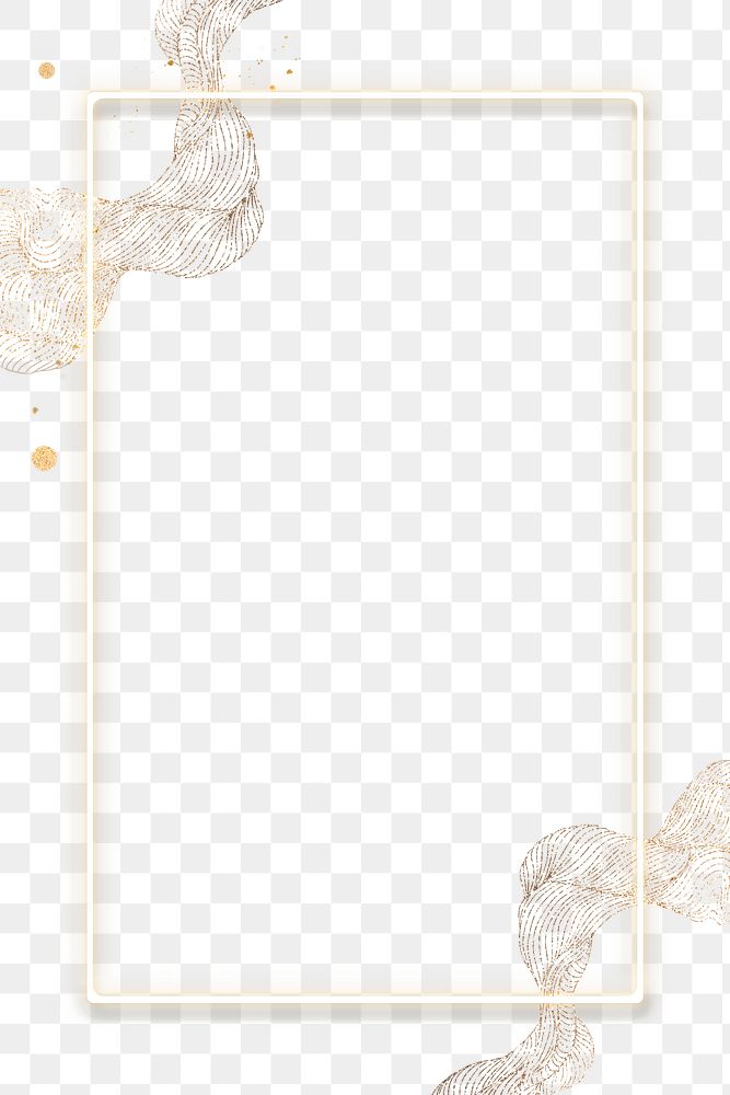 Yellow rectangle frame transparent png