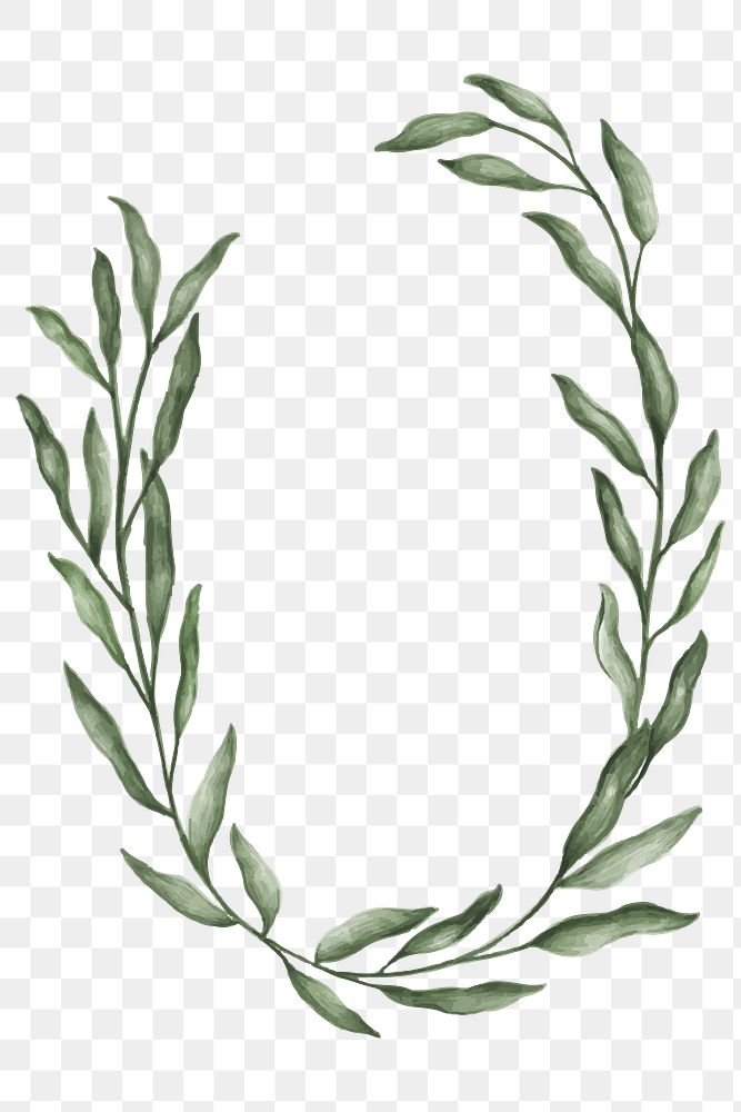 Minimal leaves frame transparent png