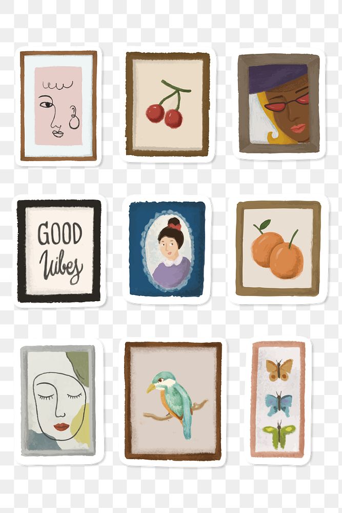 Memory frames collection sticker