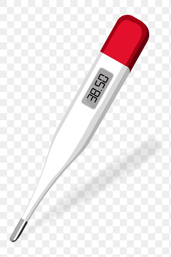 Digital Thermometer showing high fever Free PNG Sticker rawpixel