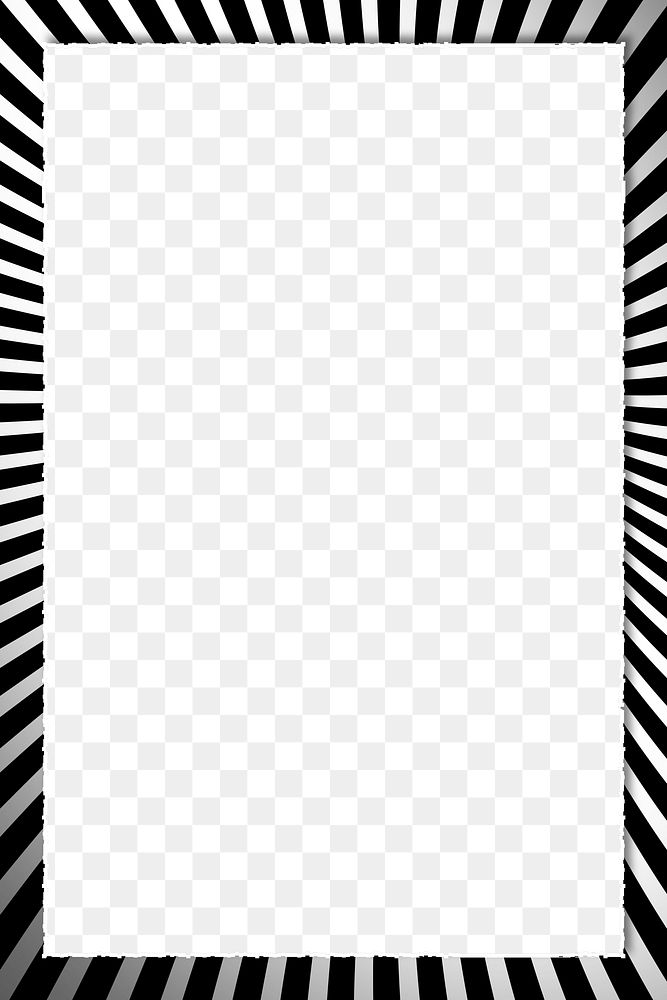 Black and white striped frame | Free PNG - rawpixel