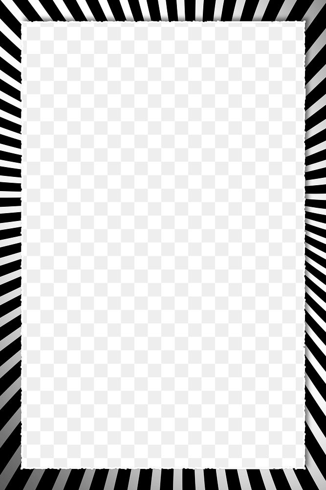 Black and white striped frame design element