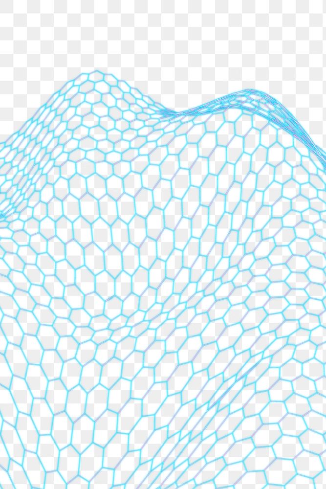 Blue 3D wave pattern design element
