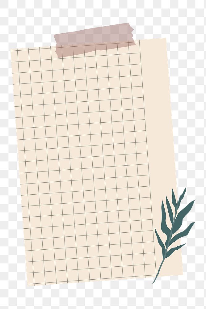 Grid paper png, digital sticker clipart