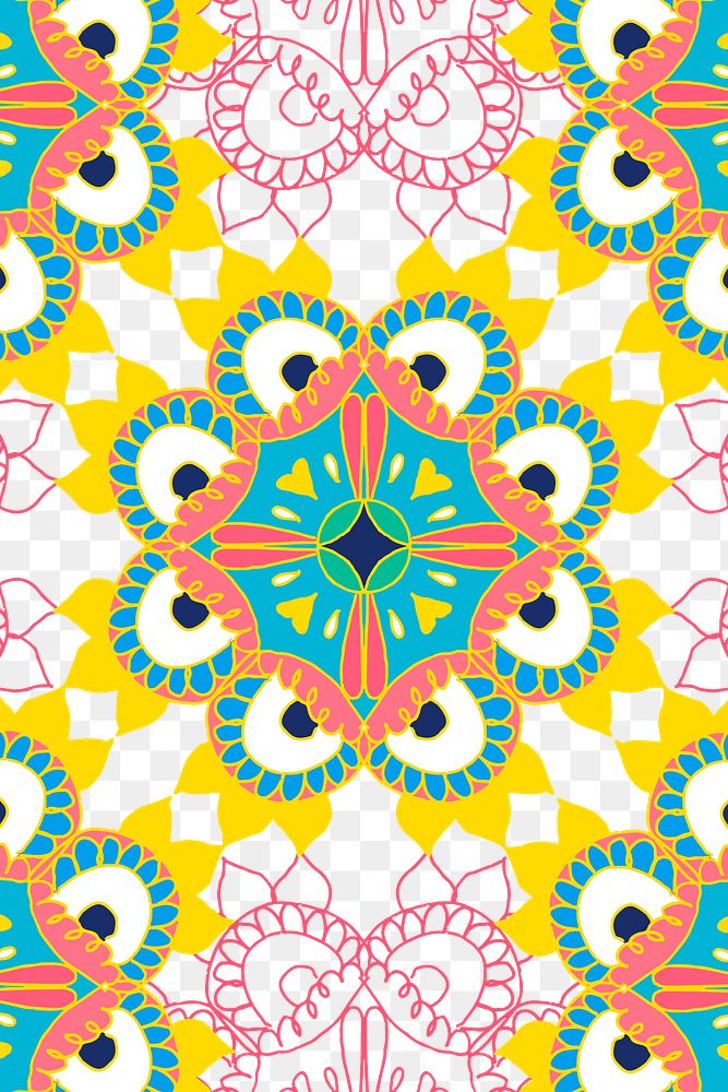 Indian png mandala pattern transparent background