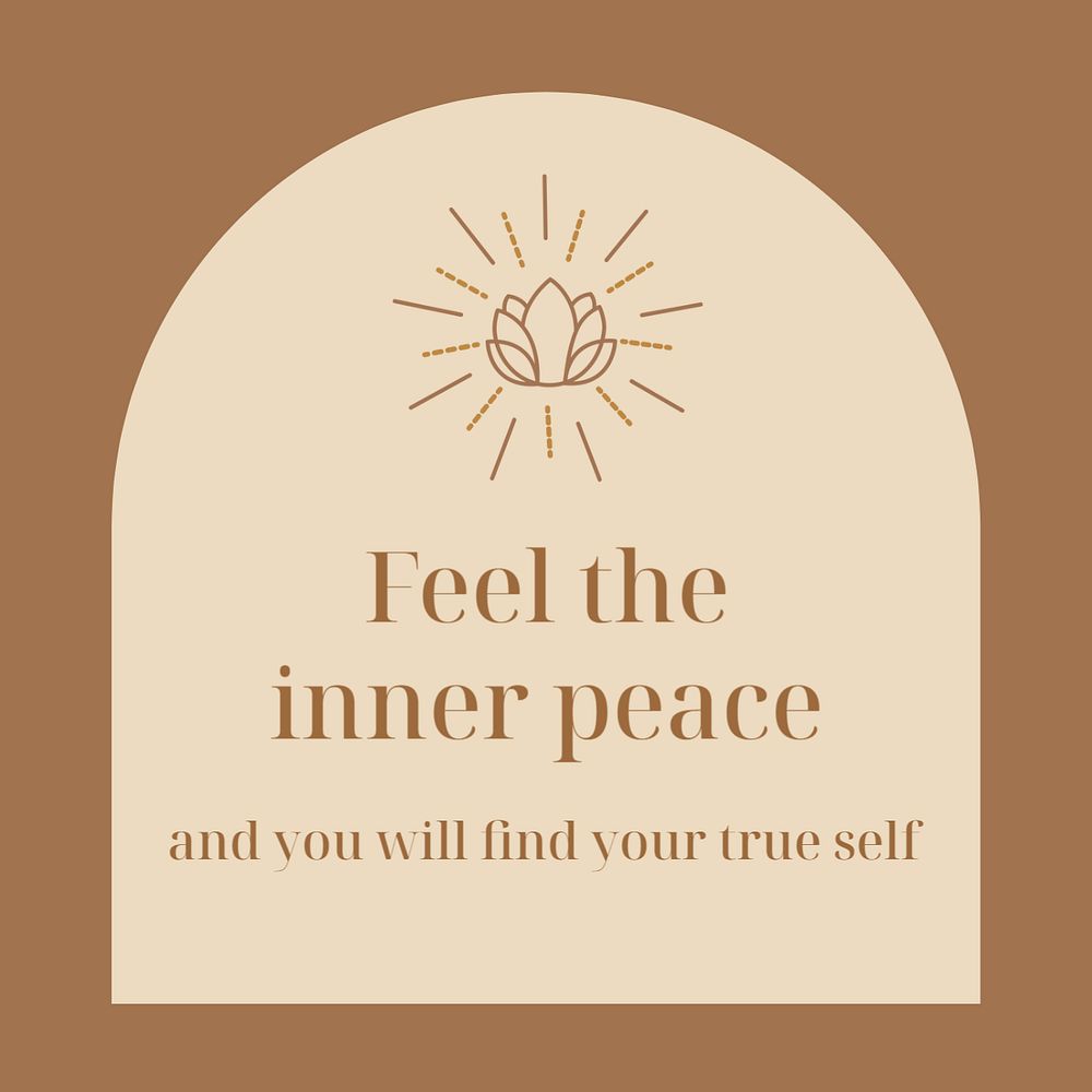Wellness aesthetic instagram post template, editable text