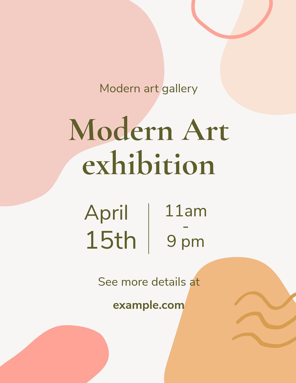 Editable flyer template for art exhibition