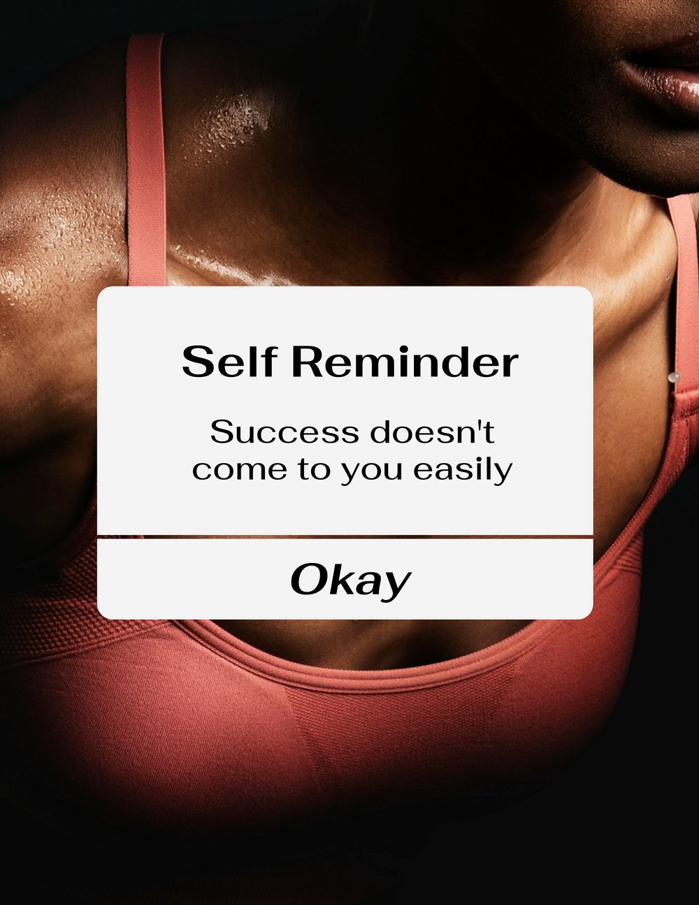 Self reminder flyer template, sports quote