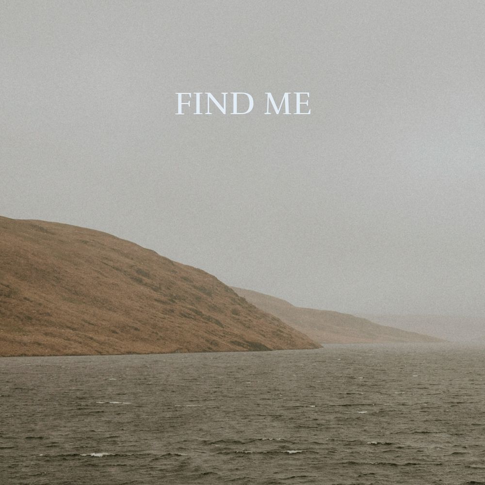 Ocean aesthetic Instagram post template, find me text