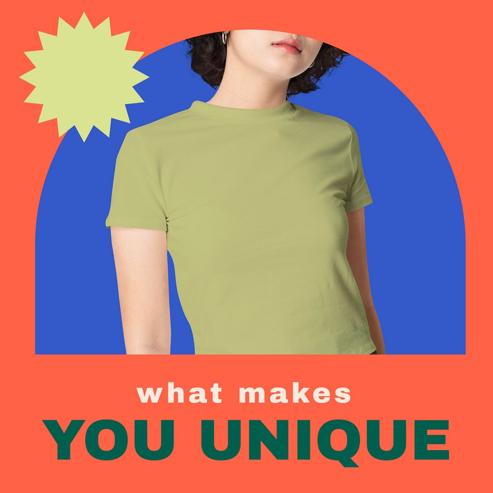 Summer collection Instagram post template, funky design