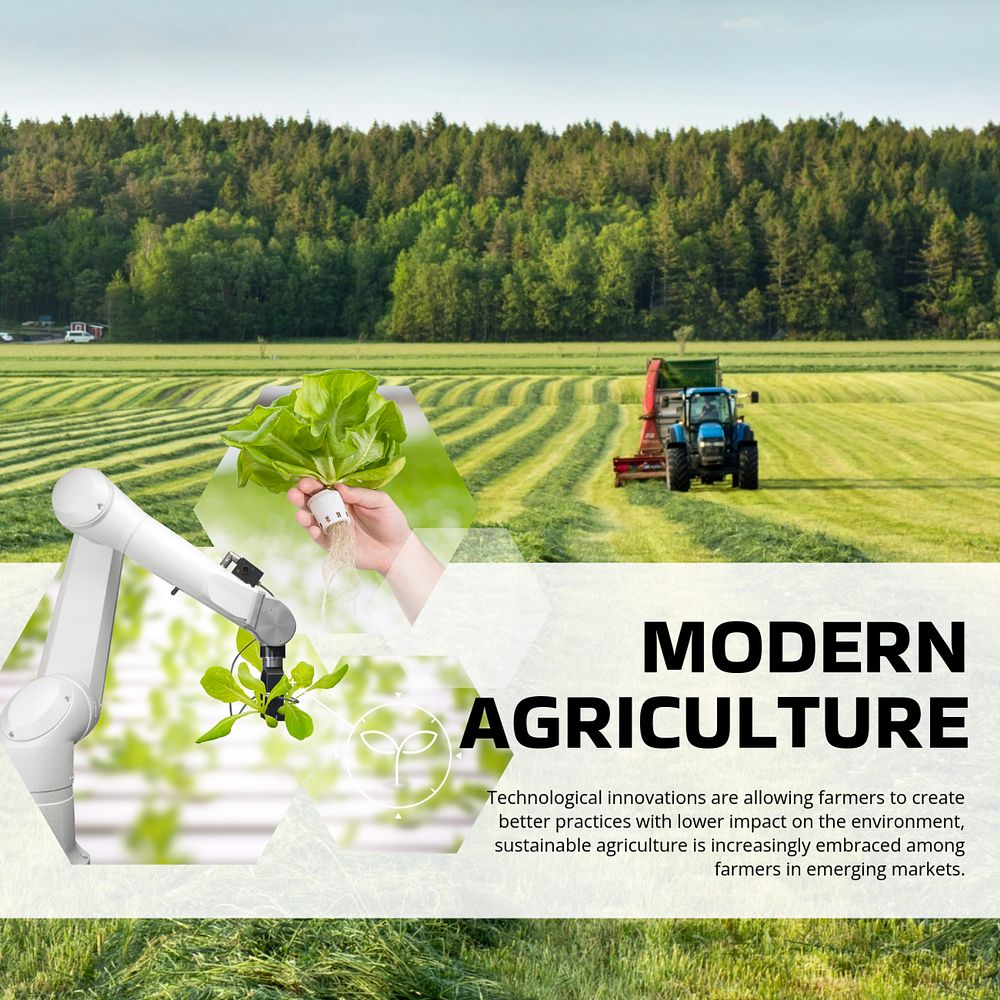  Modern agriculture Facebook ad template, farming industry design