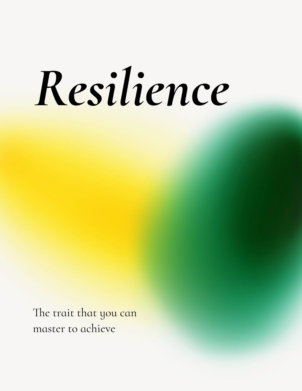 Resilience editable flyer template,  uplifting quote
