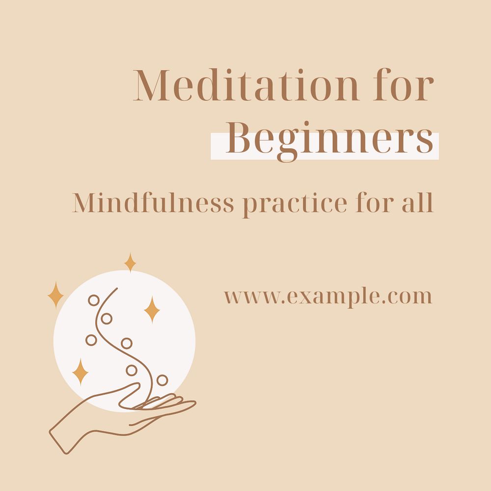 Wellness minimal facebook post template, editable text