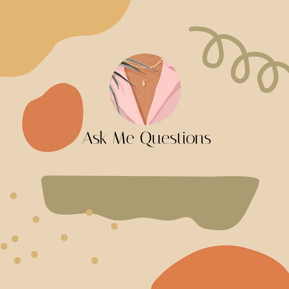 Ask me Instagram post template, editable pastel design