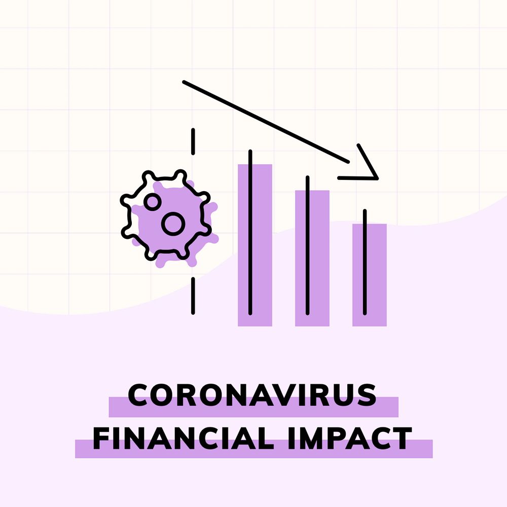 Financial impact Instagram post template, editable design