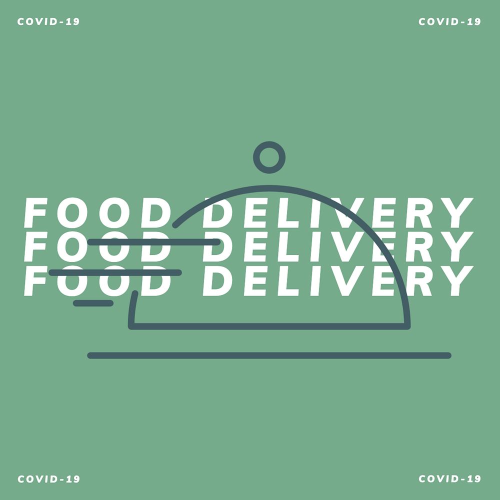 Food delivery Instagram post template, editable design