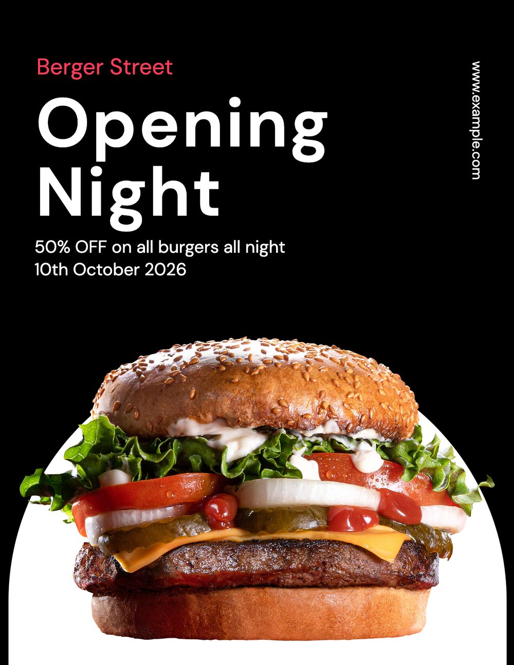 Opening night promotion, editable flyer template for branding