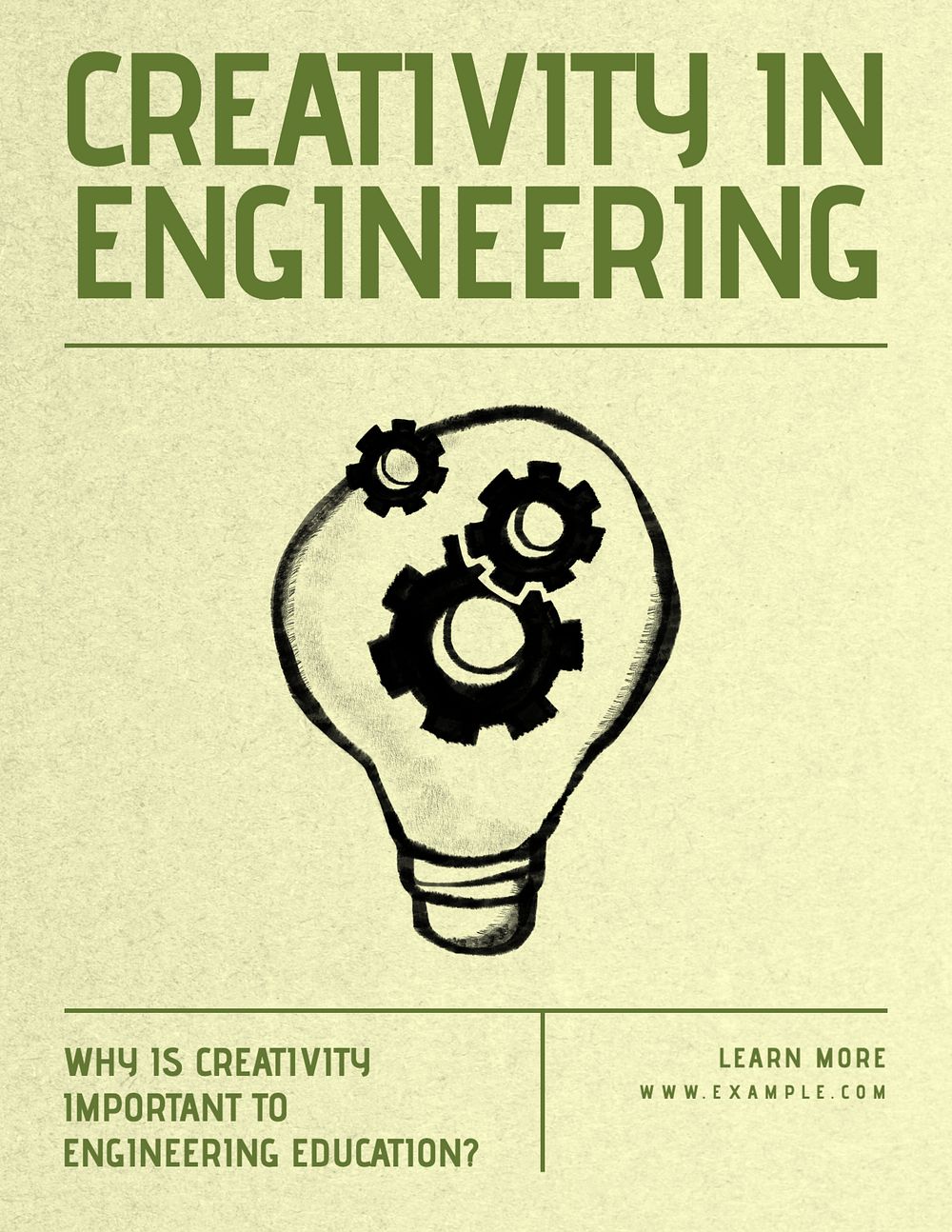 Creativity in engineering flyer template, editable advertisement