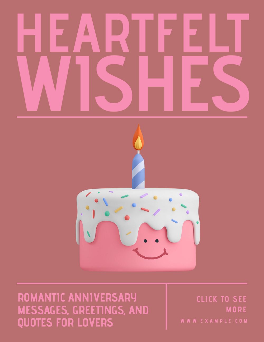 Heartfelt wishes flyer template, editable advertisement