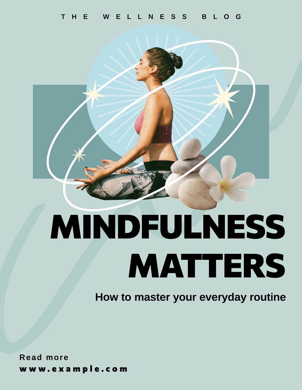 Mindfulness matters, editable flyer template