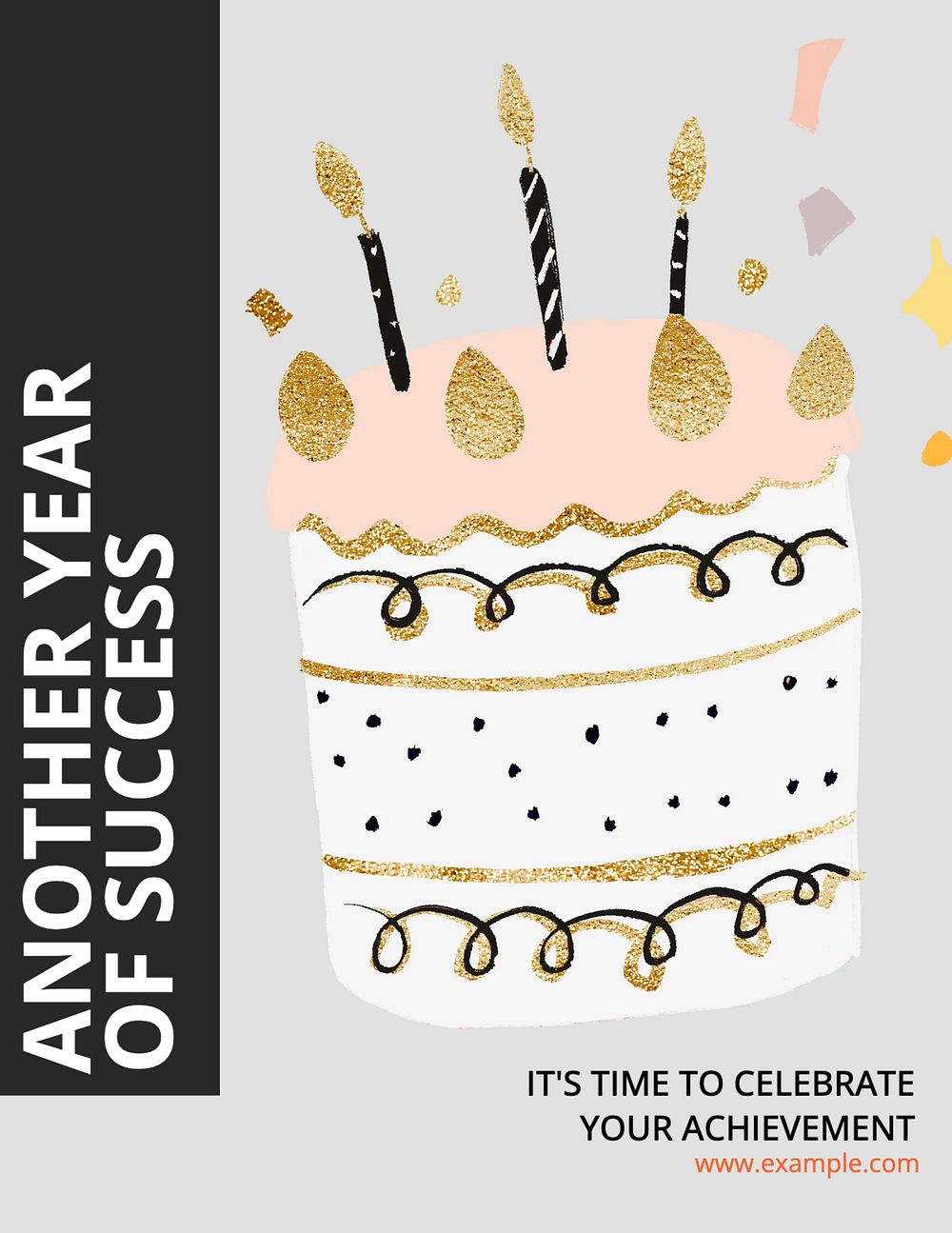 Celebrate success, editable flyer template