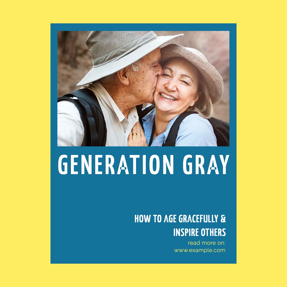 Generation gray Instagram post template, editable social media ad