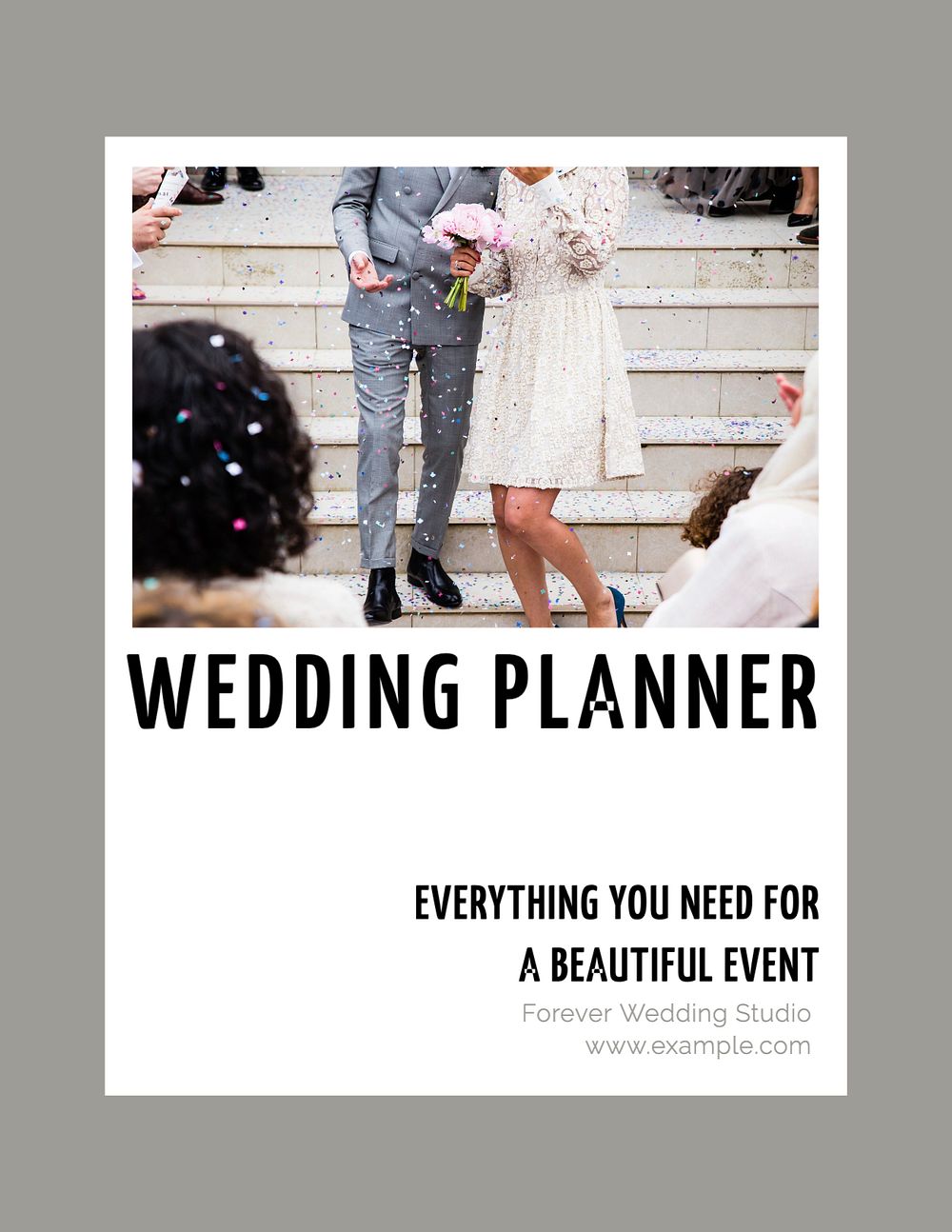 Wedding planner flyer template, editable text & design