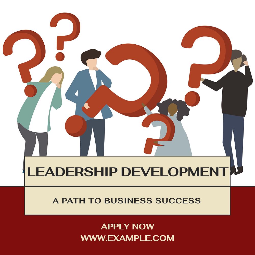 Leadership development Facebook post template, editable social media ad