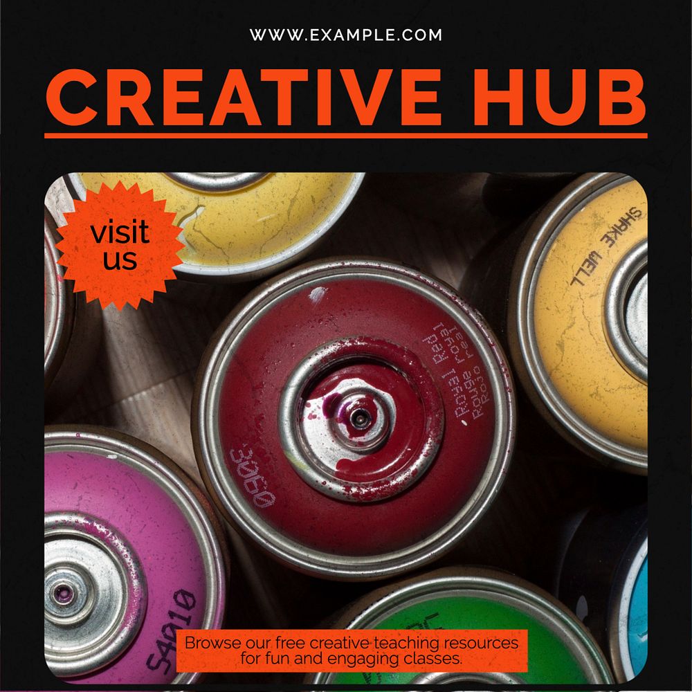 Creative hub Facebook post template, editable social media ad