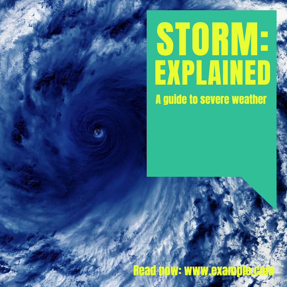 Storm Facebook post template, editable social media ad