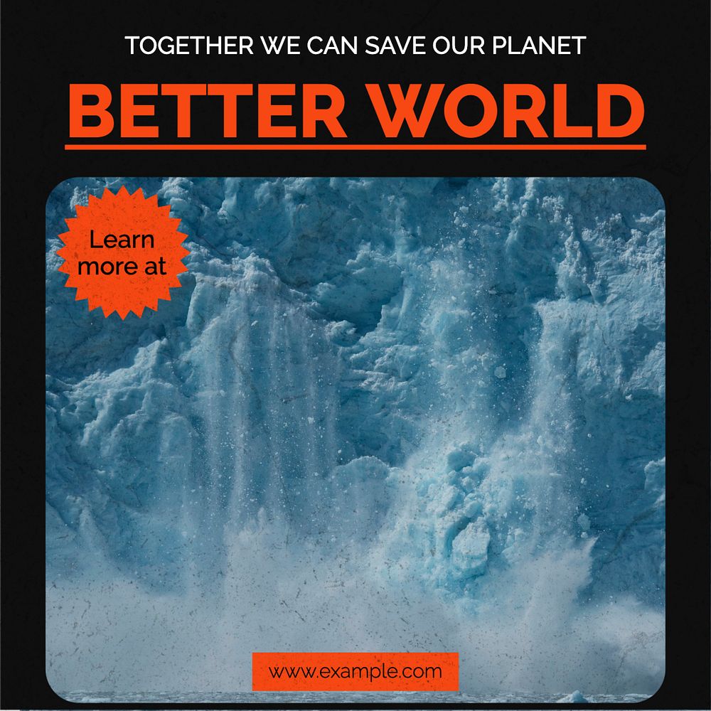 Better planet Facebook post template, editable social media ad