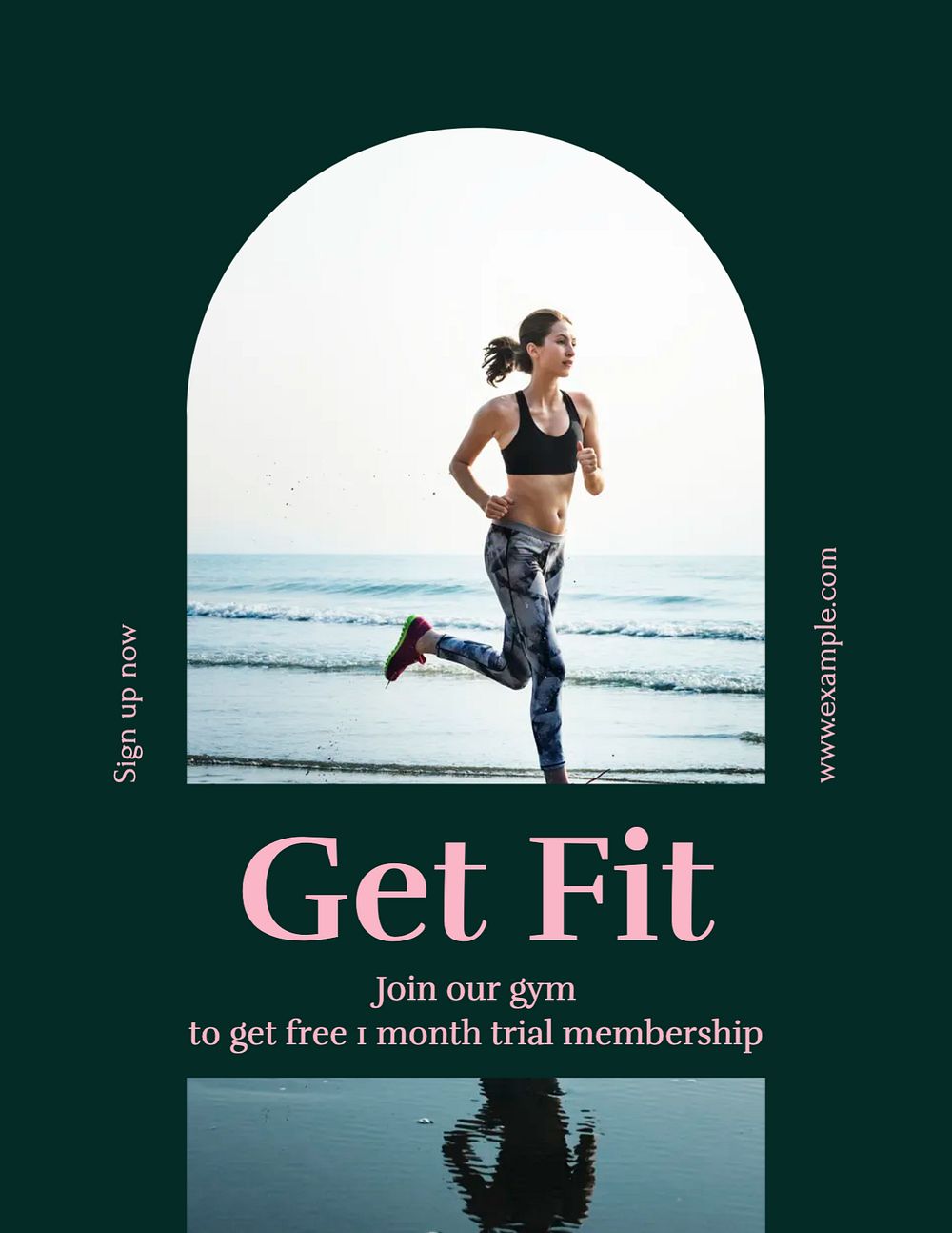 Get fit flyer template, editable text & design