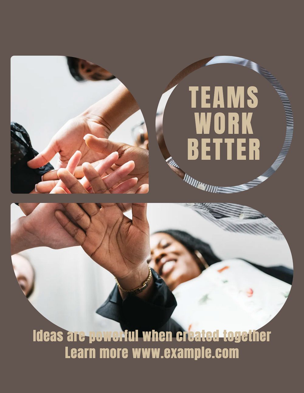 Teamwork flyer template, editable text