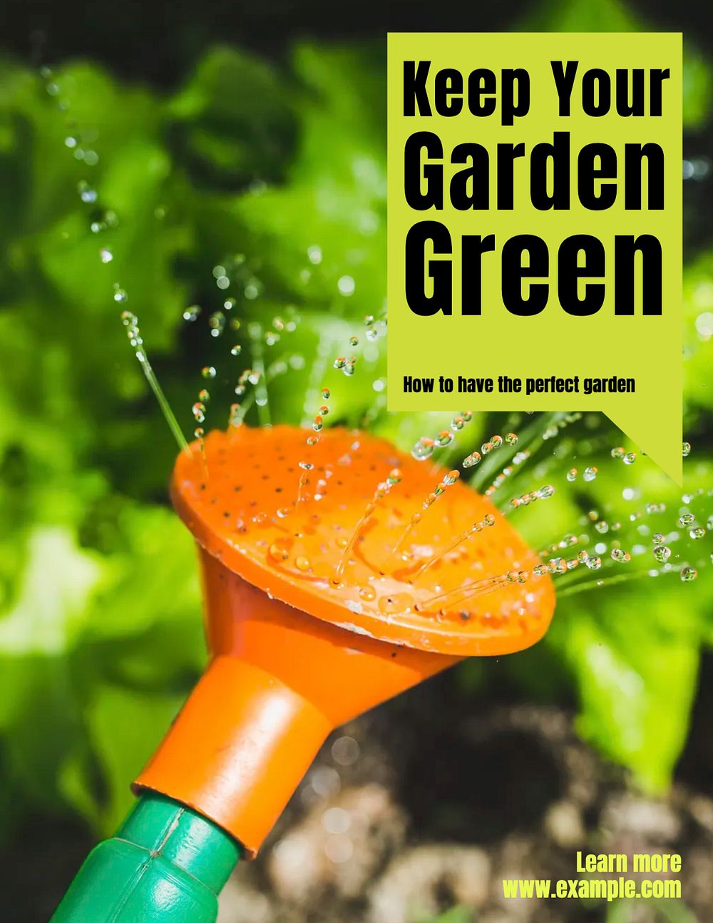 Gardening flyer template, editable text