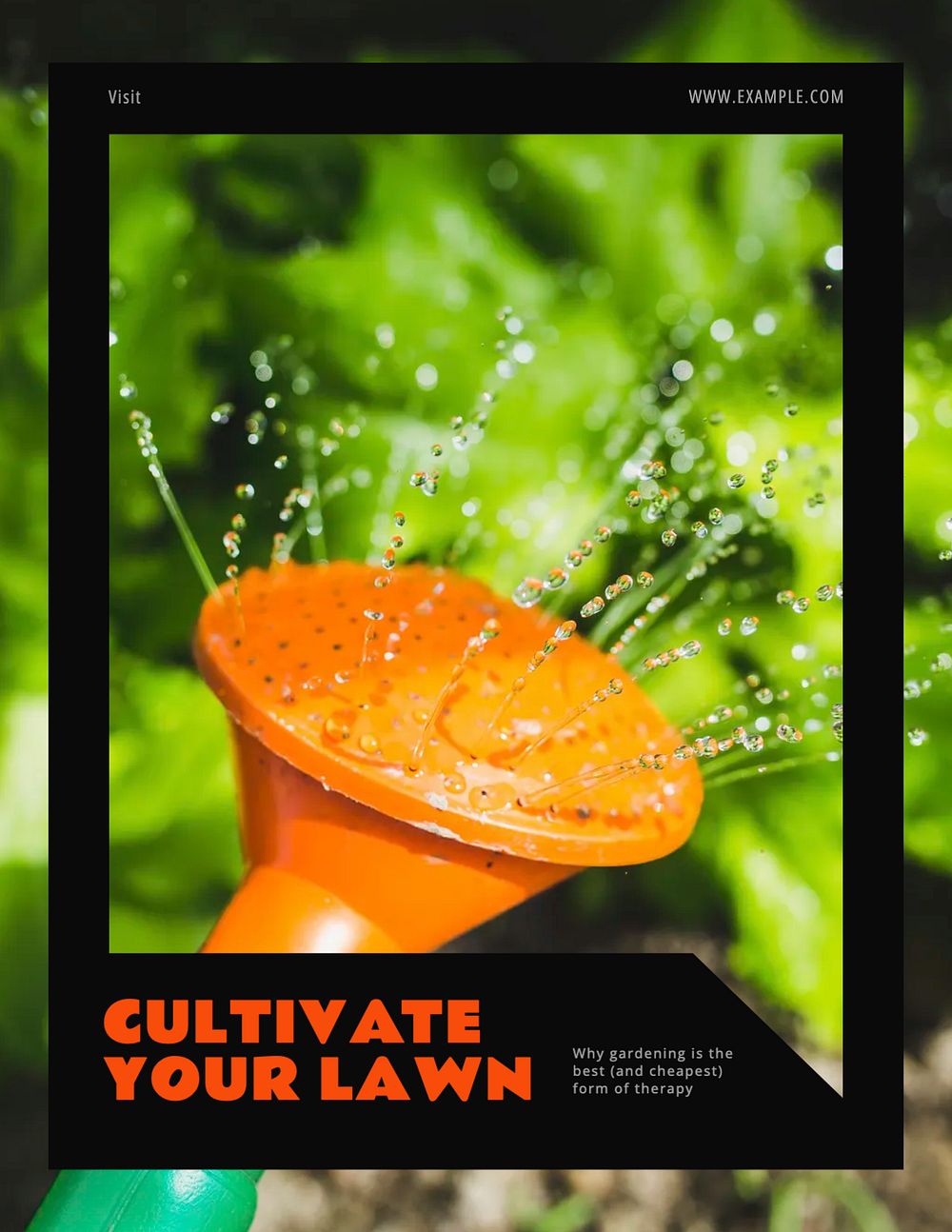 Gardening flyer template, editable text