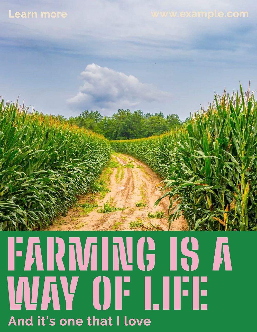 Farming flyer template, editable text