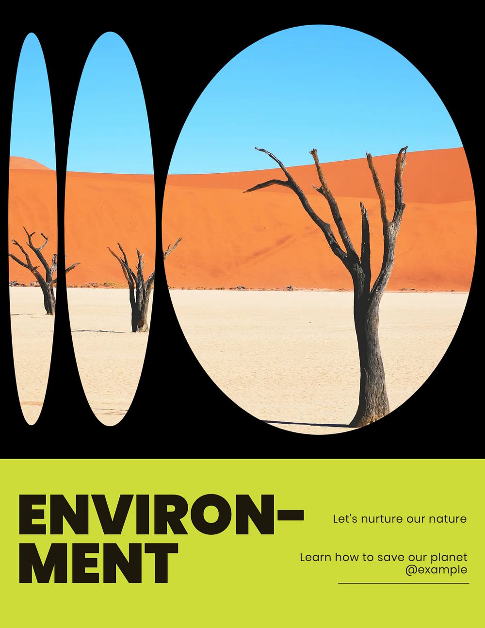 Environment & nature flyer template, editable text