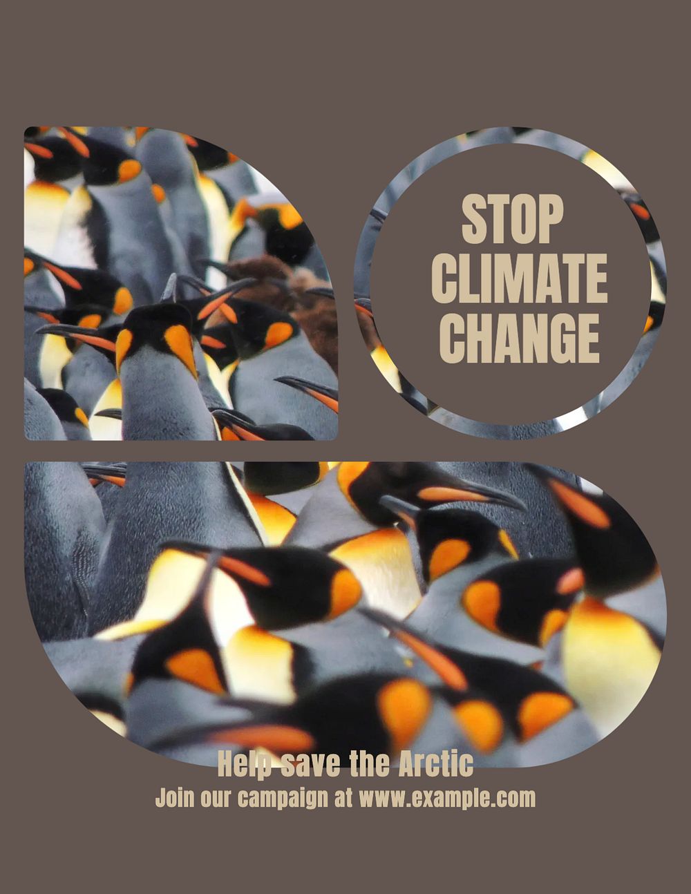 Climate change flyer template, editable text