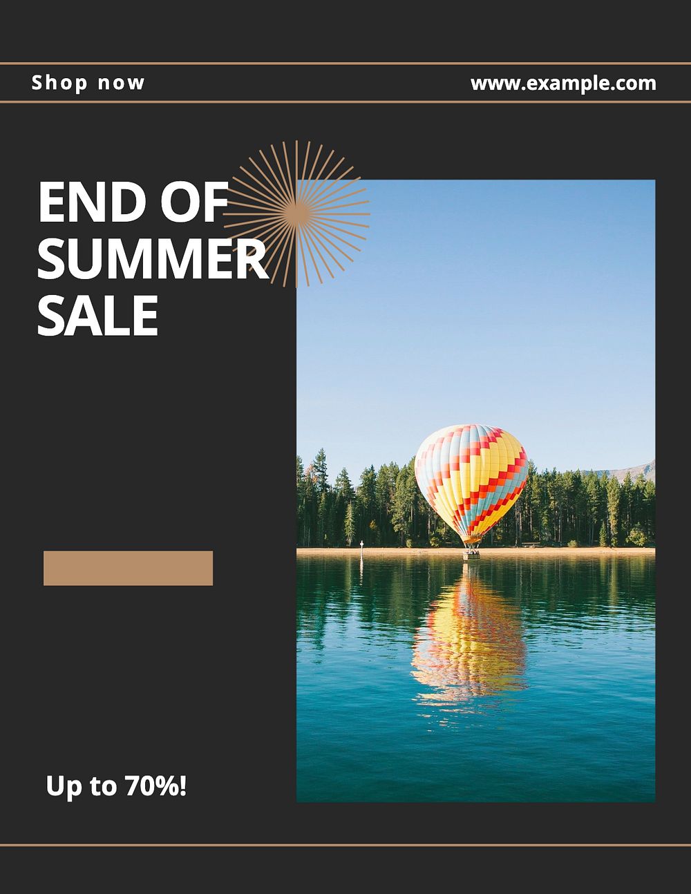 Summer sale flyer template, editable text & design