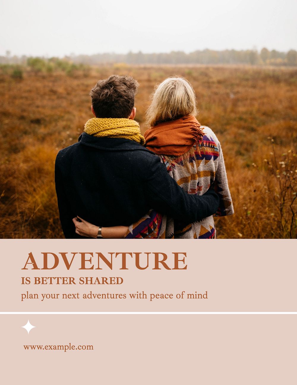 Adventure together flyer template, editable text & design