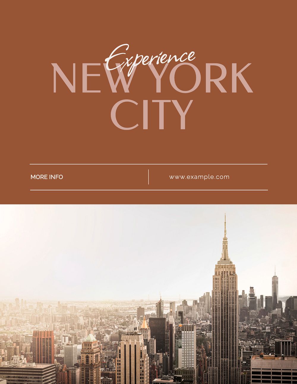 New York city flyer template, editable text & design