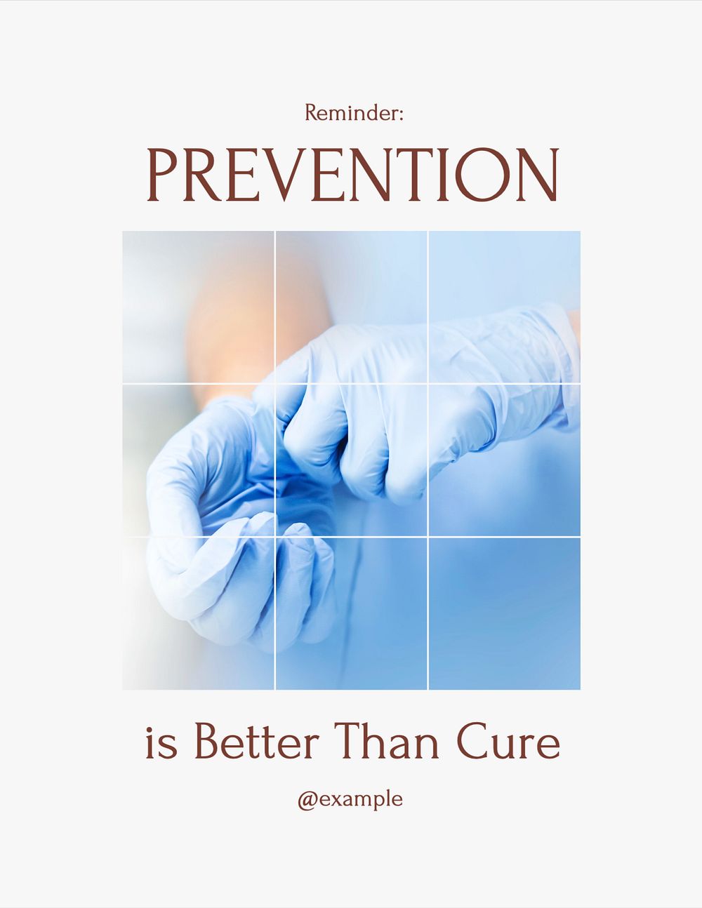 Prevention & health flyer template, editable text & design