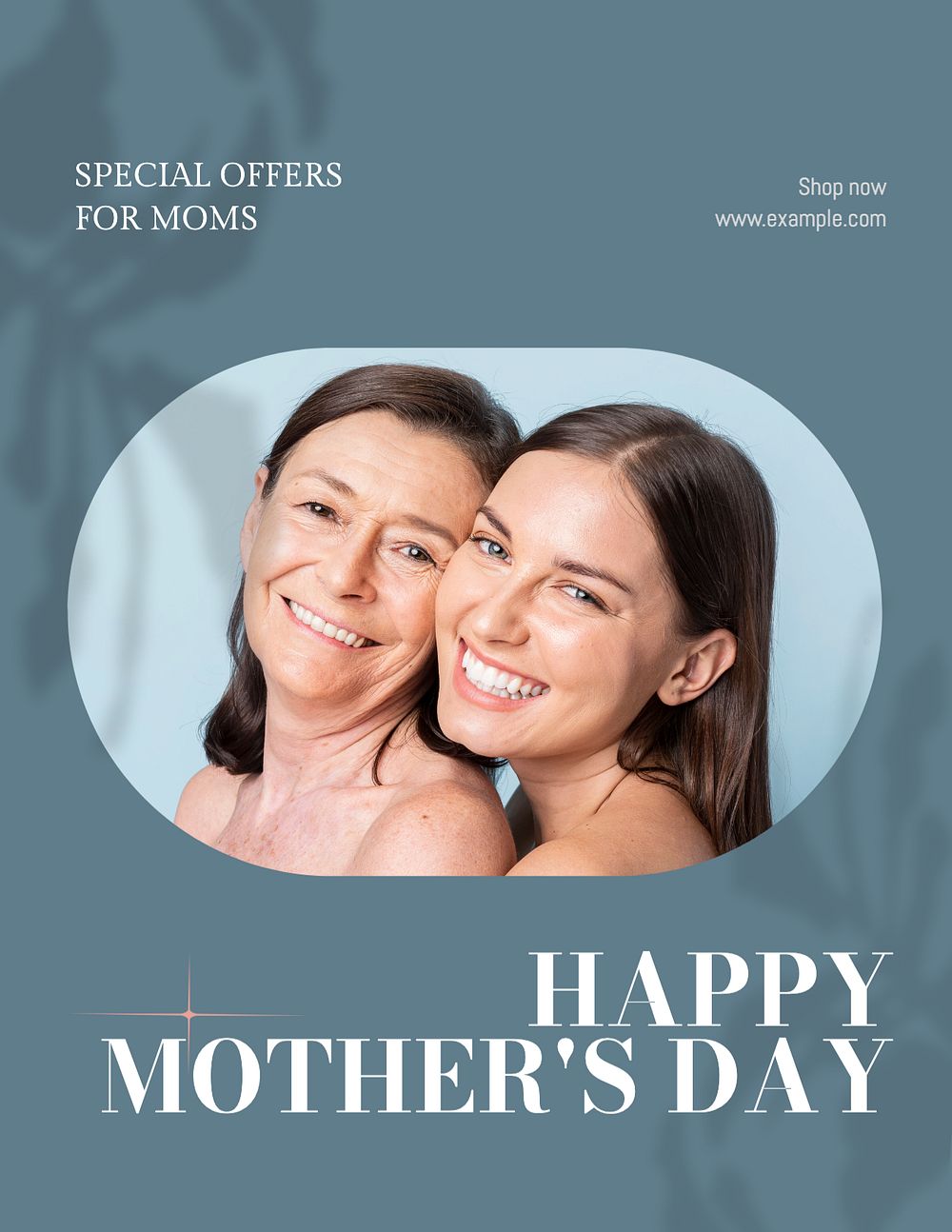 Mother's day sale flyer template, editable text & design