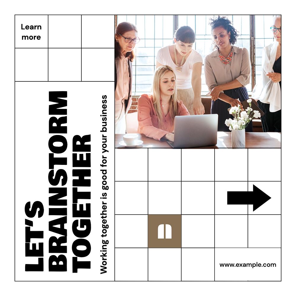 Brainstorm Instagram post template, editable design