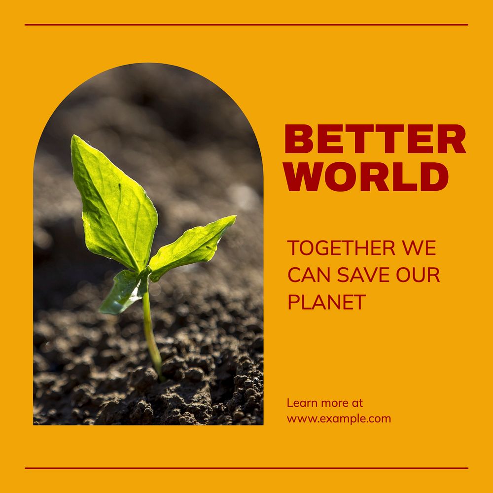 Better planet Instagram post template, editable design