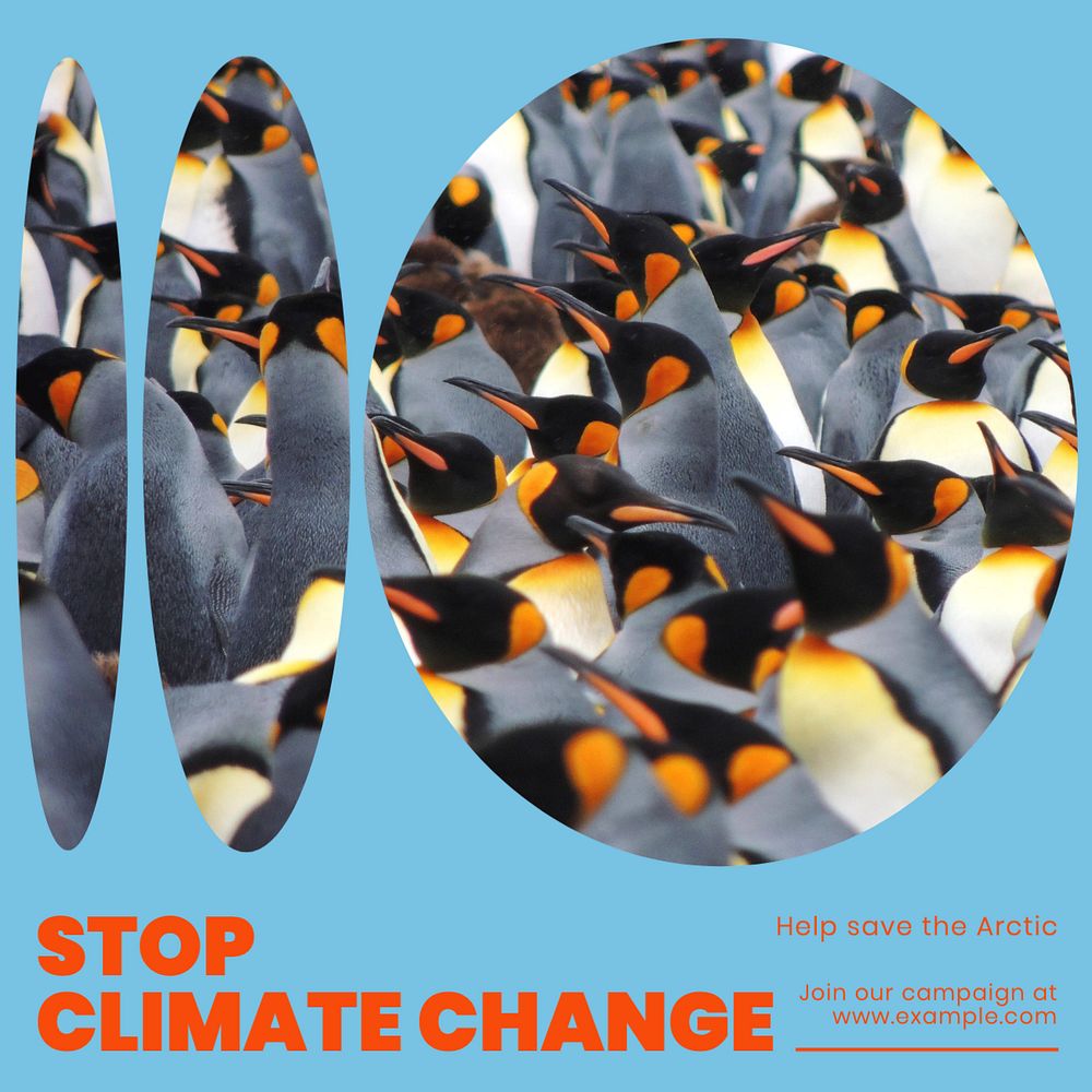 Climate change Instagram post template, editable design