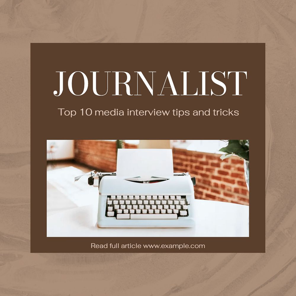 Journalist Instagram post template, editable social media design